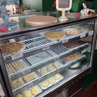 a display of baked goods