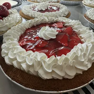 Fourth of July Strawberry Cheesecakes!