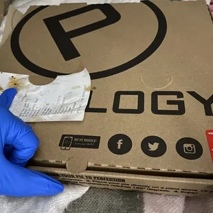 That's how the tamper seal arrived and look at that nasty receipt.