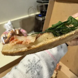 Uncooked thick crust