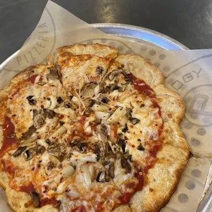 Pineapple and Mushroom Pizza