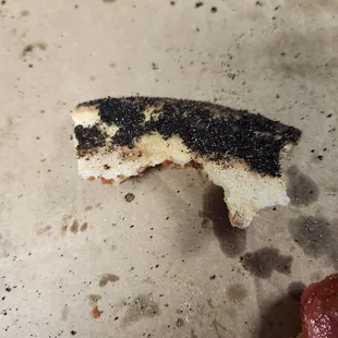 Burned pizza