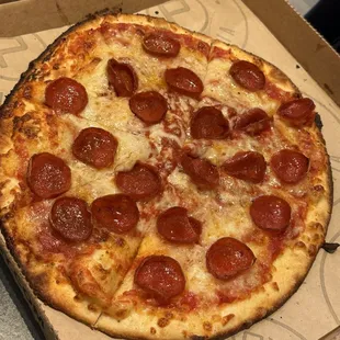 Thin crust Pepperoni Pizza