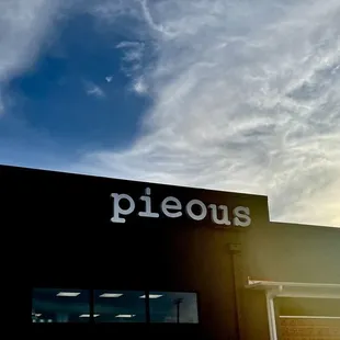 a building with a sky background