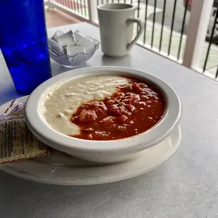 The popular "layered" Maryland crab soup duo.