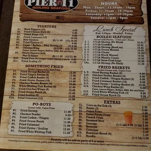 front menu