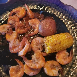 Side of shrimp Meduim Galic butter.