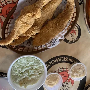 Fried Catfish Basket Special with coleslaw