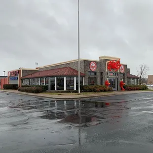 the front of the restaurant