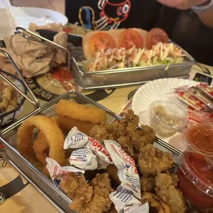 Fry oysters fry Calamari Basket