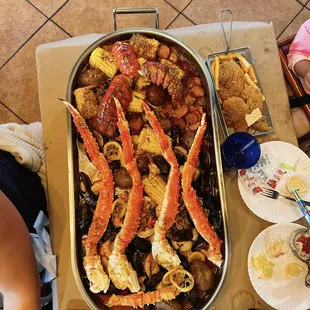 King Crab Legs, Lobster Tail, Clams, etc.