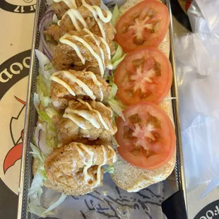 Fried Shrimp po boy