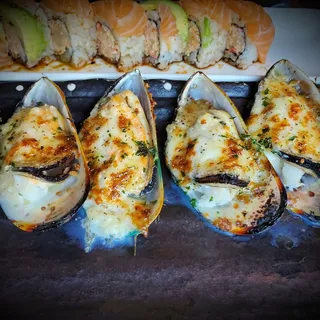 Baked Green Mussels
