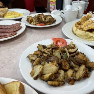 a plate of food on a table