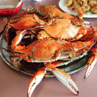 12 blue crabs for $10 lunch special.