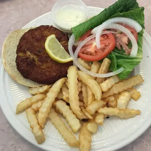 Crab cake sandwich