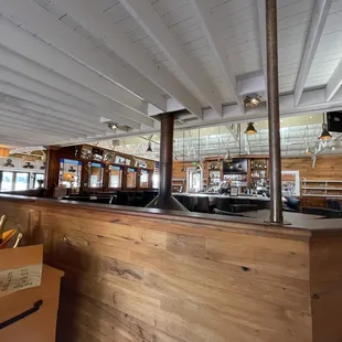 the bar area of the restaurant