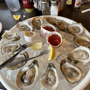 Raw oysters