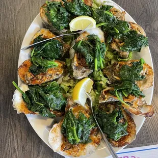 Baked oysters