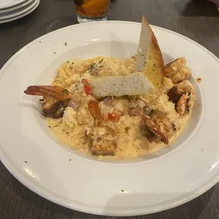 Shrimp and grits that my son said was fantastic.