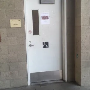 the entrance to the restaurant