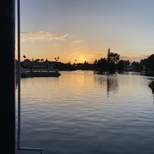 Sunset over the lake.