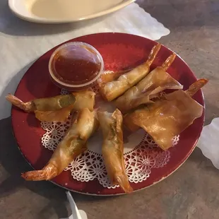 Wonton Wrapped Shrimp