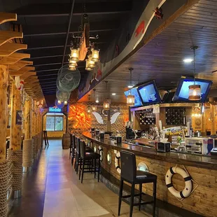 the bar area