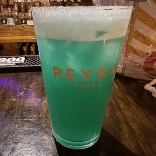 Blue Sky Margarita: like the beach and a margarita had a beautiful baby