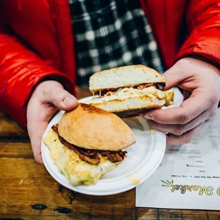 bacon egg and cheese,,,,some say its the best around..