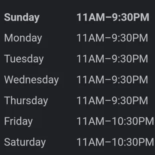 Business Hours