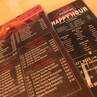 the menu
