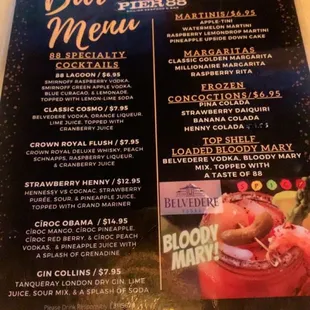 Drink Menu