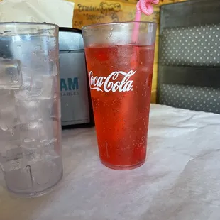 a coke and a cold beverage