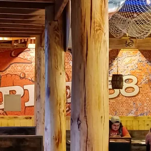Pier 88 art work display on their walls was done tastefully