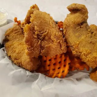 F2. Fried Tilapia Basket
