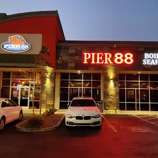 the front of the restaurant