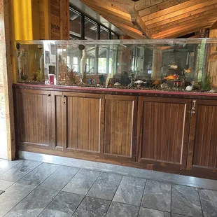 Fish tank in the front