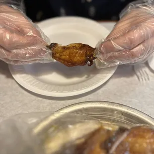 Cajun flavored chicken wings