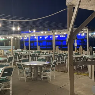 The empty tables with a view that they would not sit us at