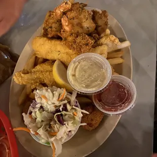 Fried Fish &amp; Shrimp Platter