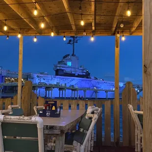 Uss lexington from patio