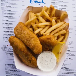 fish, seafood, fish and chips, food