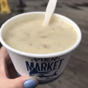Mmm! Yummy clam chowder
