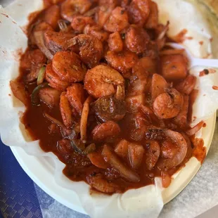 Shrimp fajita plate