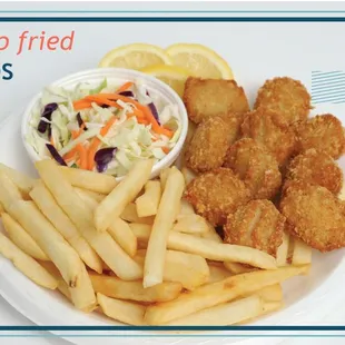 deep fried scallops and fries