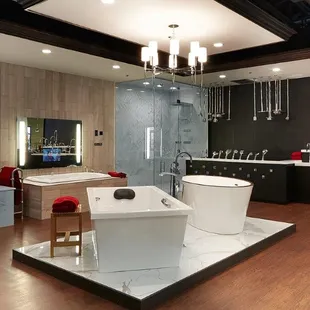 Pierce now has working fixtures! Not sure about the pressure of a shower head? You can now try it out in their new showroom!