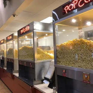Self serve all you can eat popcorn!