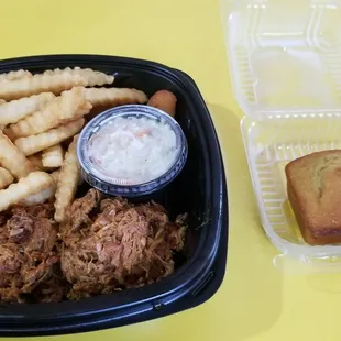 Pulled Pork BBQ platter