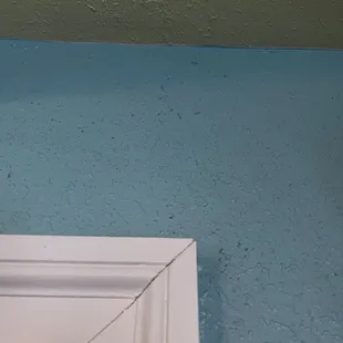 Dust and grime in the bedroom wall